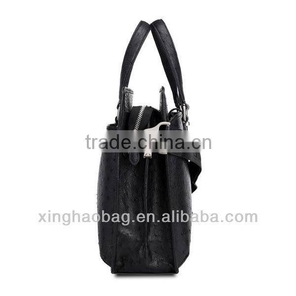 Hot sell 2014 ostrich leather men's office bag