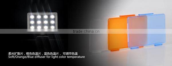 Commlite Pro CM-PL12 Black Color 12 LED Video Light Lamp for Canon, For Nikon DSLR,Cellphone,Ipad,Monopod