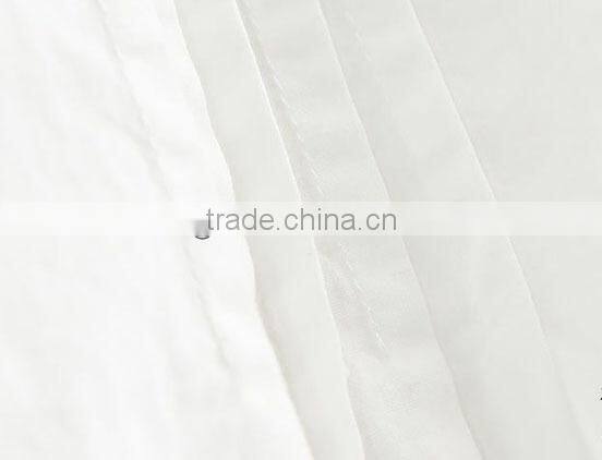 ladies cotton white shirt embroidery two layer collar short sleeve blouse