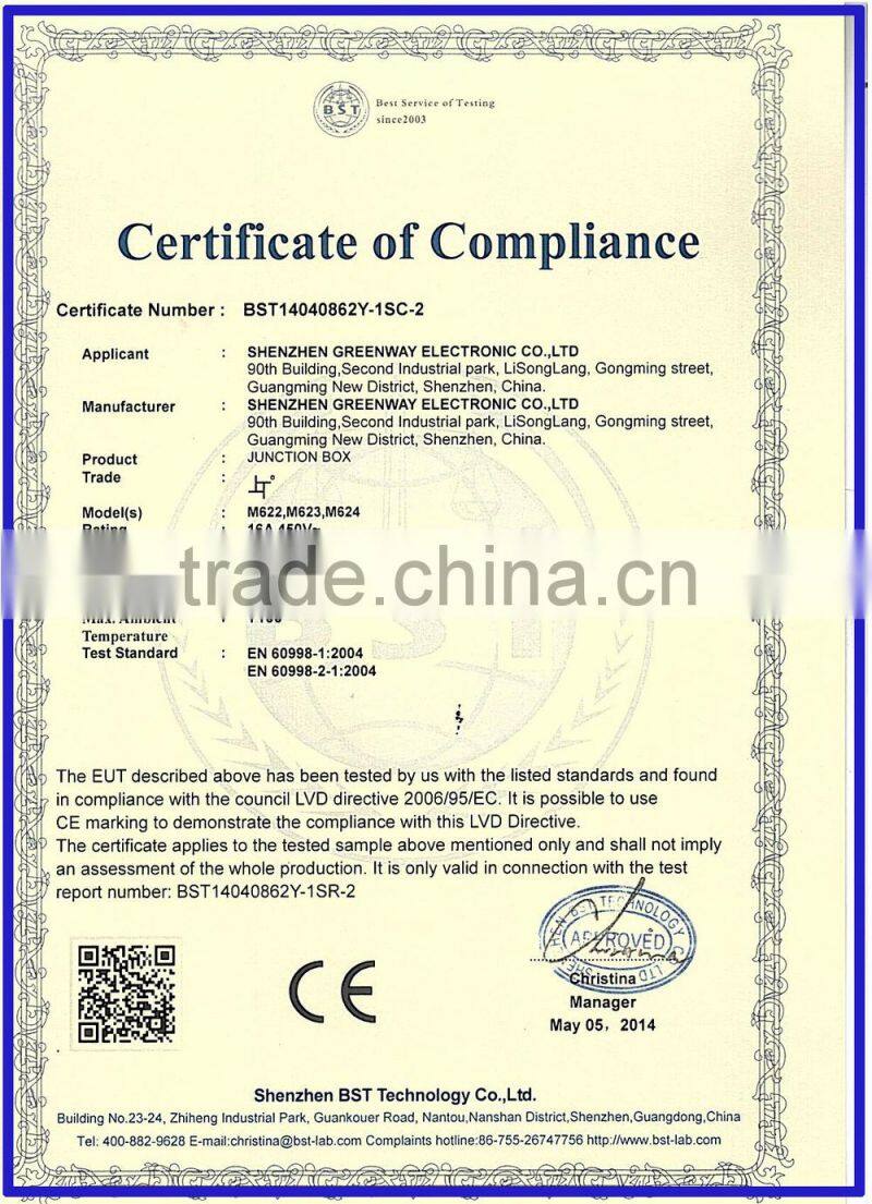 new design 5 way cable junction box with quick connector