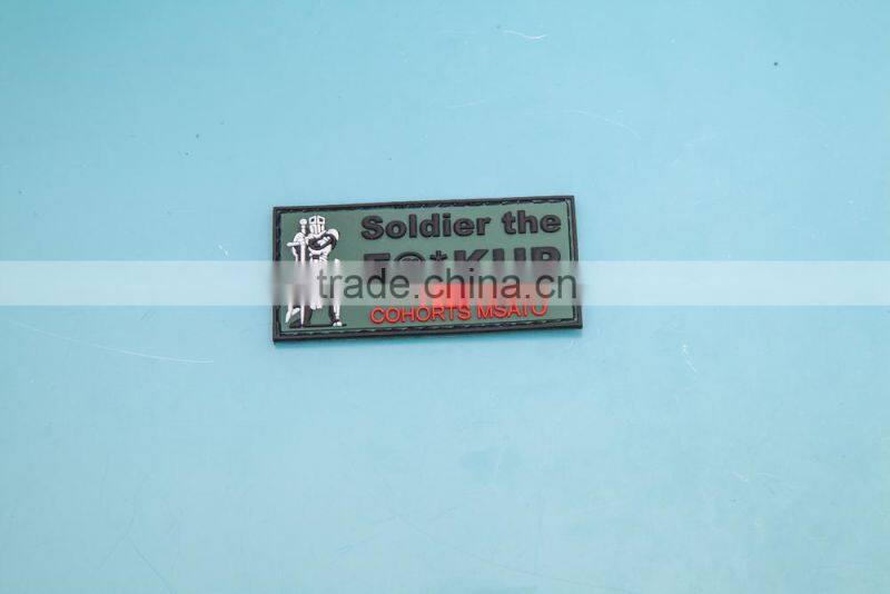 Custom 3d pvc rubber badge/rubber patch/silicone patch