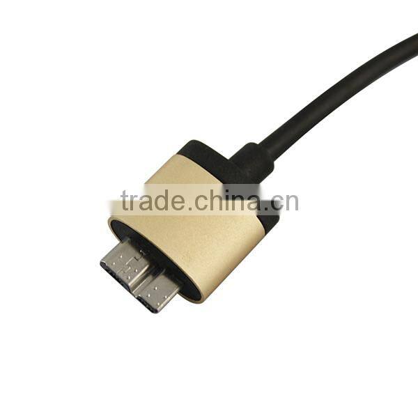 1.5M Premium Gold plated USB 3.0 Synchronizing and Charging High Speed braided Micro USB Cable For Samsung Galaxy S5 Note 3