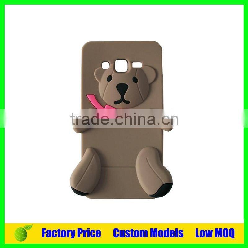 Lovely Bear Silicone 3d phone case mobile cover for LG G pro lite D680 cell phone case back cover