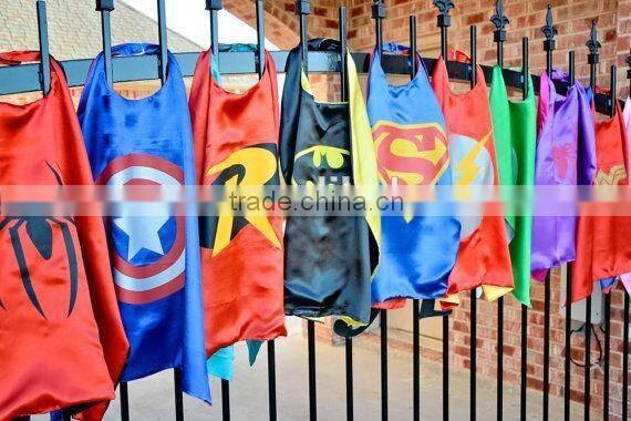 Hot Sale Boys Girls Deluxe Satin Superhero Cape World Book Day Superman Cloak Fancy Dress CCP2042