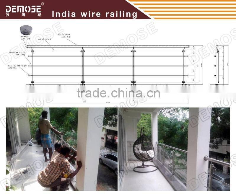 stainless steel stair handrail / safety step ladders with handrail