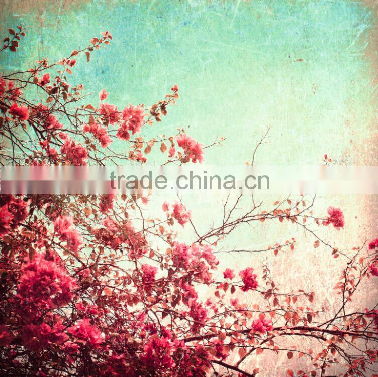 fresh flower printing canvas prints rural style decoration wall art