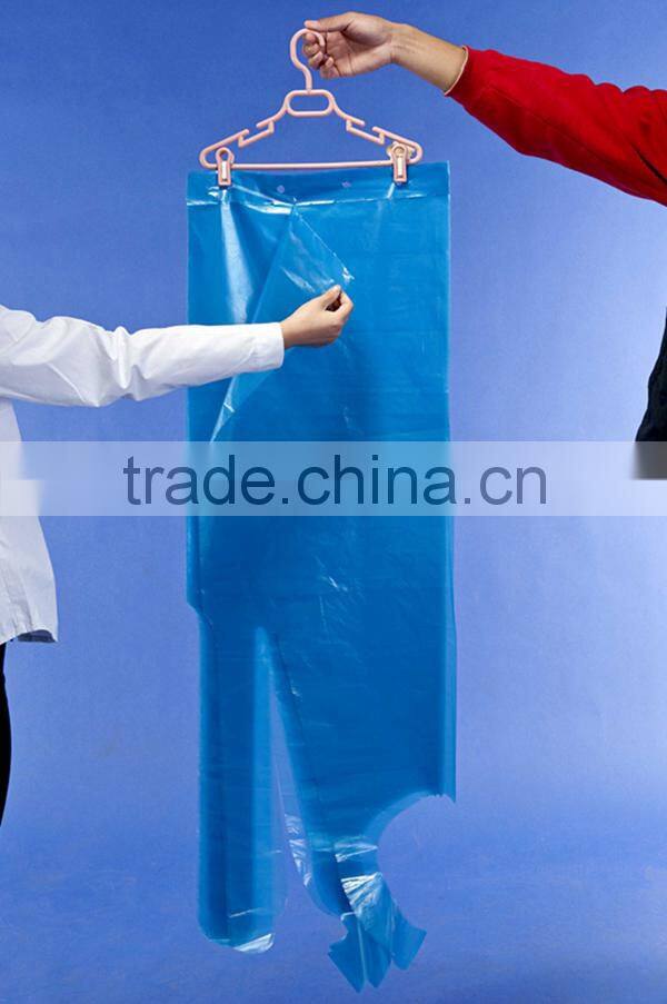 Disposable white LDPE apron