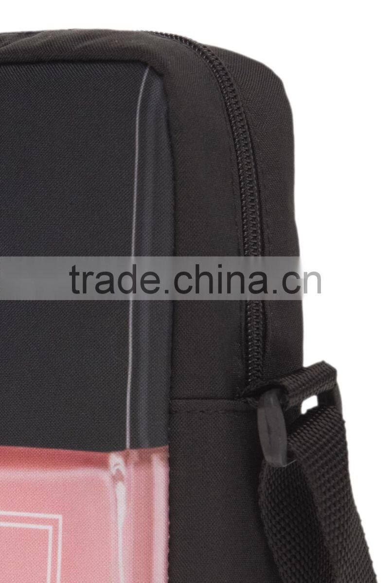 Promotion Fashion 3D sublimation printing Mens Shoulder Bag with factory price