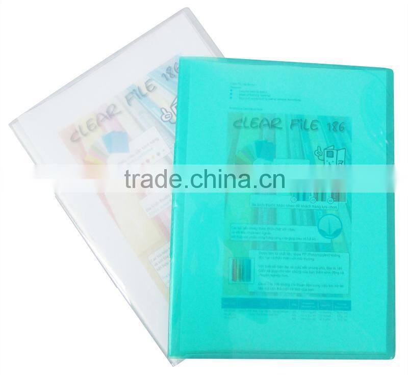 clear File 186-10GSV - PP Colorful and transparent Display Book Clear File with Ten Pockets