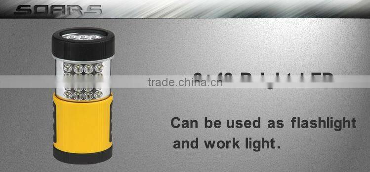 NS569 portable led battery work light with magnetic base and hanging hook with 3AAA battery