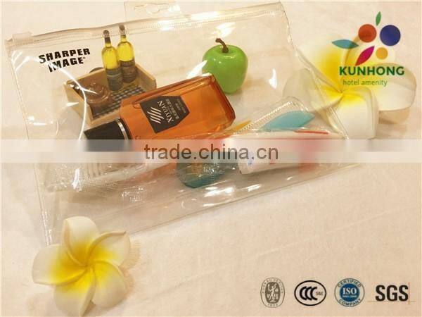 Best selling star hotel travel kit in plastic bag