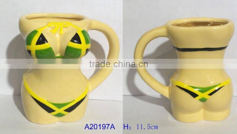 Jamaica flg bikini beauty girl body mug