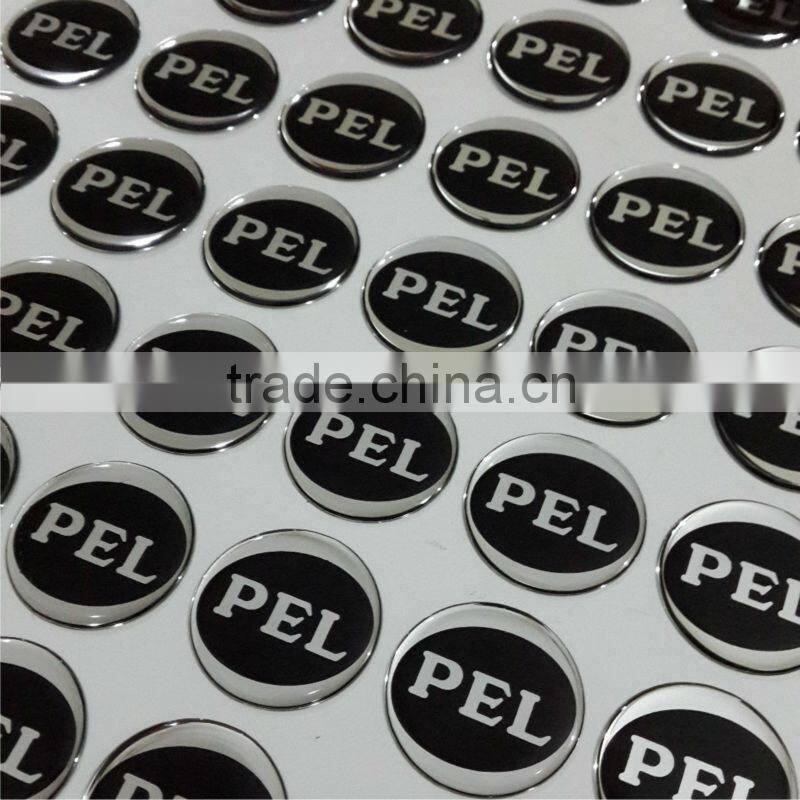 PU resin self adhesive dome letters sticker