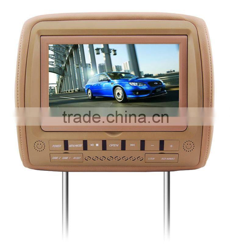 9" Headrest DVD Player With FM Transmitter And Hanstar New TFT LCD
