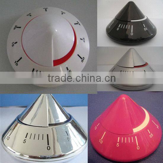 Cute Colorful Plastic Triangle Taper Shaped Kitchen Mechanical Timer