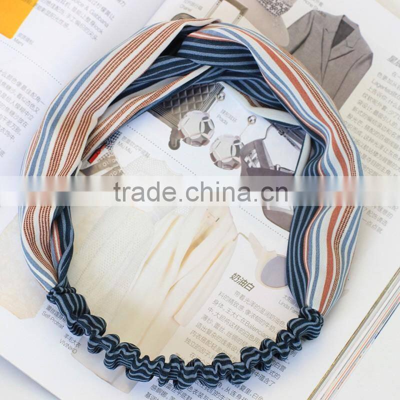 fashion new design floral fabric printed different types of girls hair band headband
