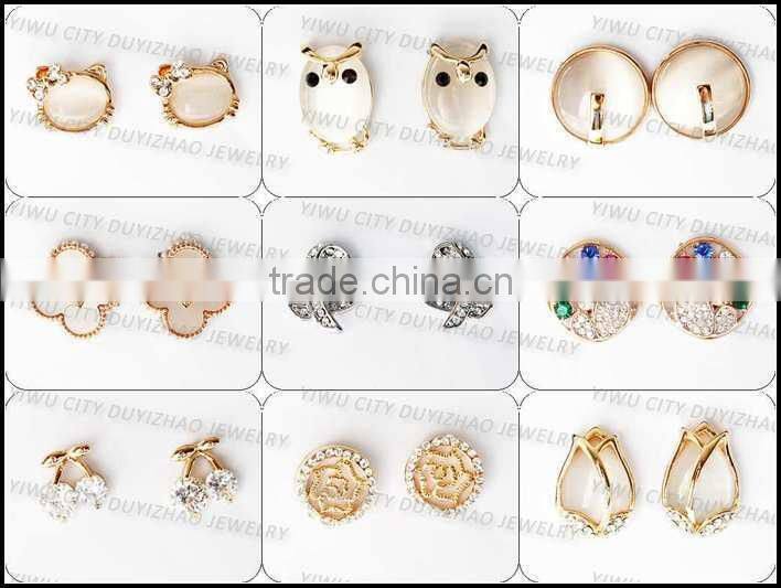 2014 latest fashion diamond stud earrings