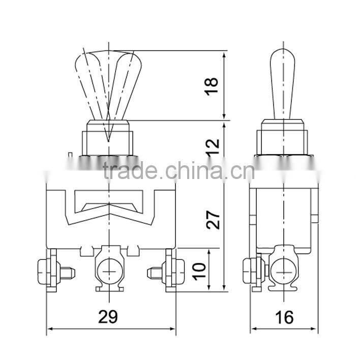ON-ON type spring industrial toggle switch