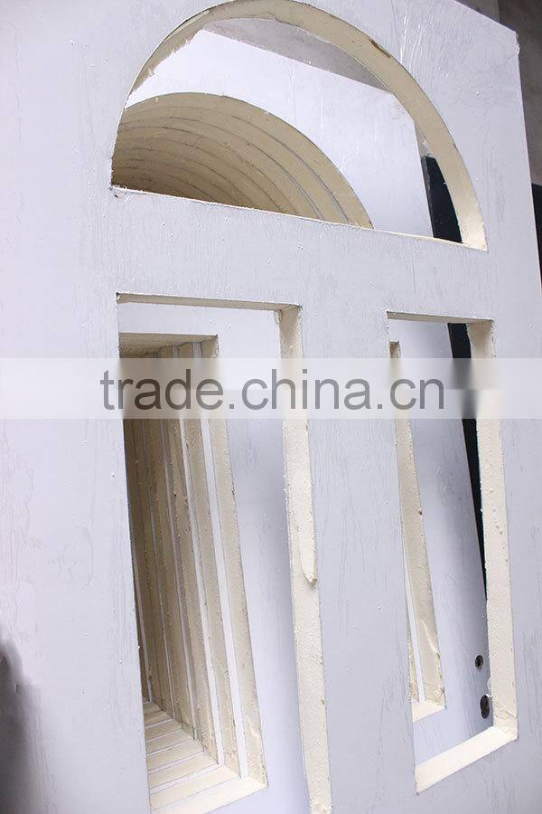 Luxury heat isolated steel wood polyurethane foam door