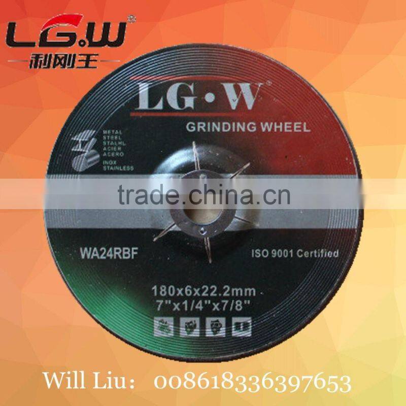 394 LIGANGWANG T27 Depressed Center GRINDING WHEEL FOR METAL OR STAINLESS STEEL