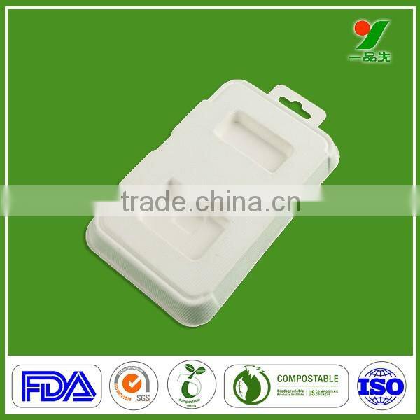 New Products 90days Biodegradable Theroforming Bagasse Pulp Micro SD Card Packaging Trays for Electronics Components