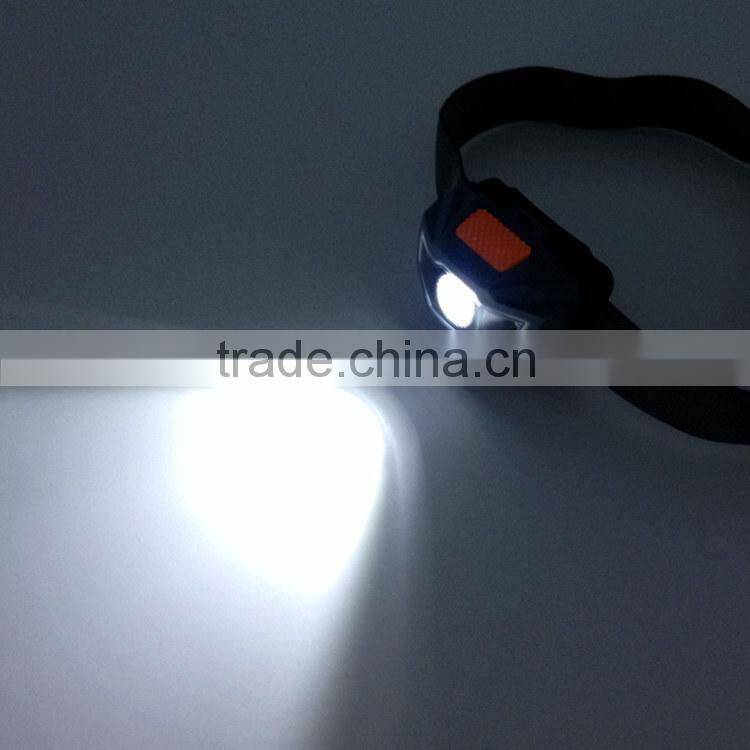 POPPAS T16B headlamp 2 red smd LED +1W Power Led 3AAA battery operated outdoor waterproof running camping walking headlamp