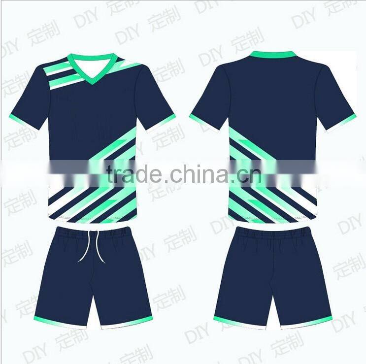 custom green polo collar design soccer jersey soccer shorts