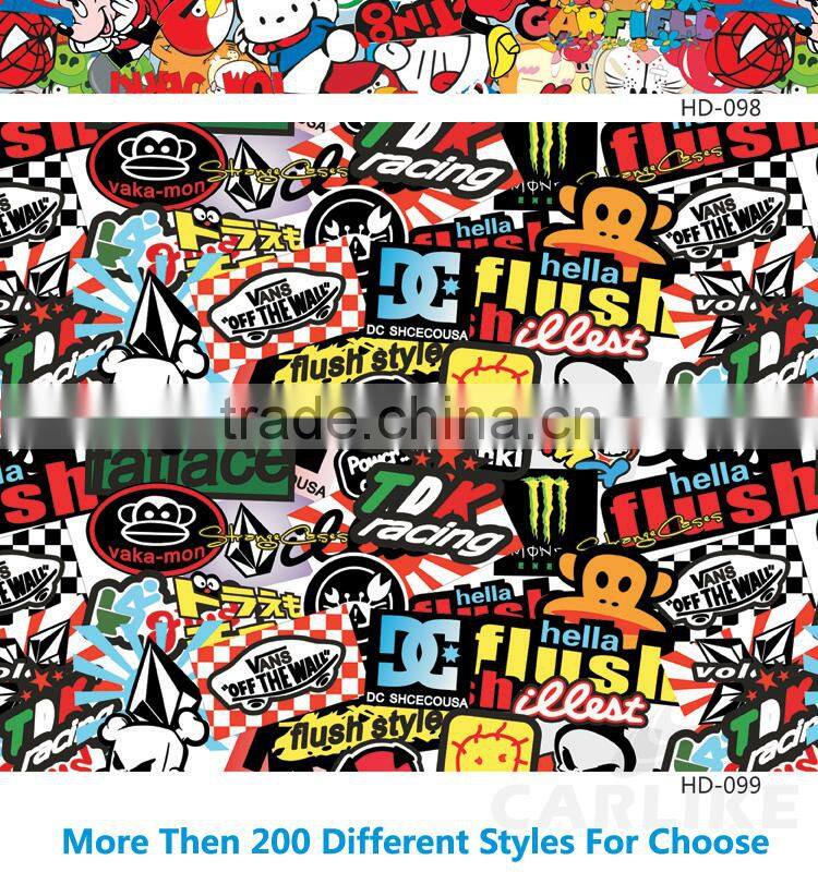 HD-097 CARLIKE Air Bubble Free Bomb Sticker Full Car Body Wrap