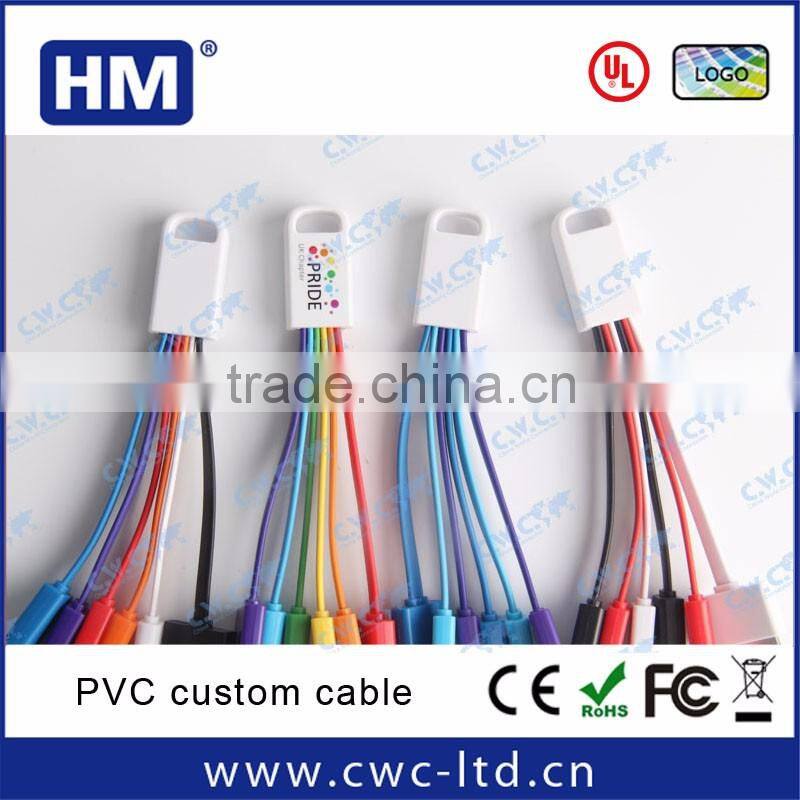 Best promotion gift 5 in 1 multi charging cable with UL certification