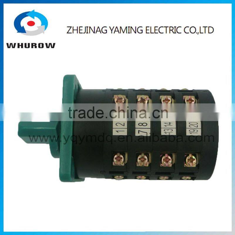 Changeover rotary cam switch LW6-5/4 High voltage electrical manual momentary 4 poles 5A 10A silver contacts