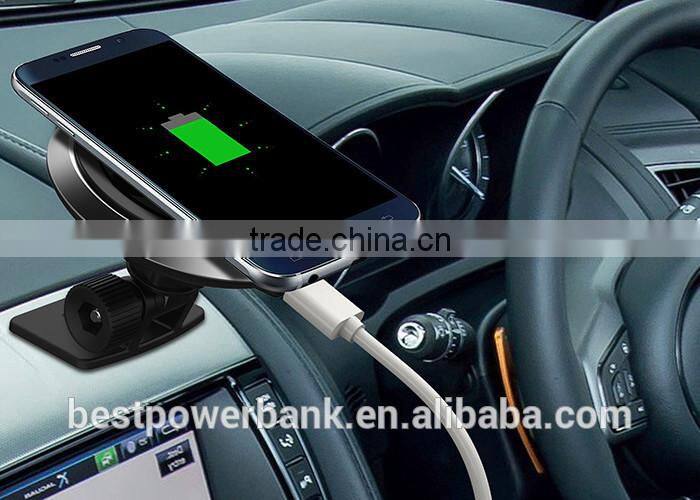 portable in car sucker phone holder oem logo wireless charger