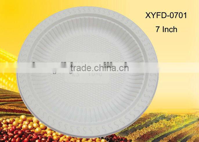 biodegradable disposable tableware eco-friendly 7'' cake plate