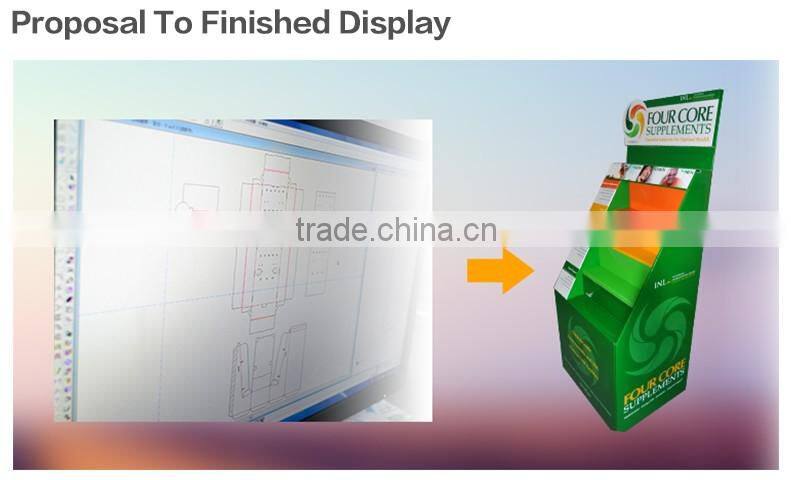 Customized Lovely Advertising Kids Snack Corrugated Display Stand For Promotion