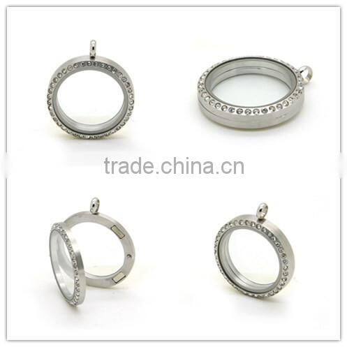 316L stainless steel mixcolor enamel lanyard screw floating charm glass locket