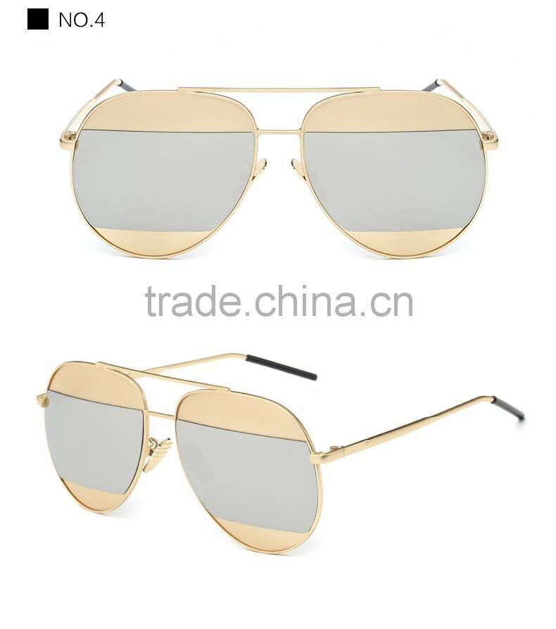 New Fashion Aviation Sunglasses Women Brand Designer Mirror Coating Vintage Copper Frame Ladies Sun Glasses for Women Men CC5063