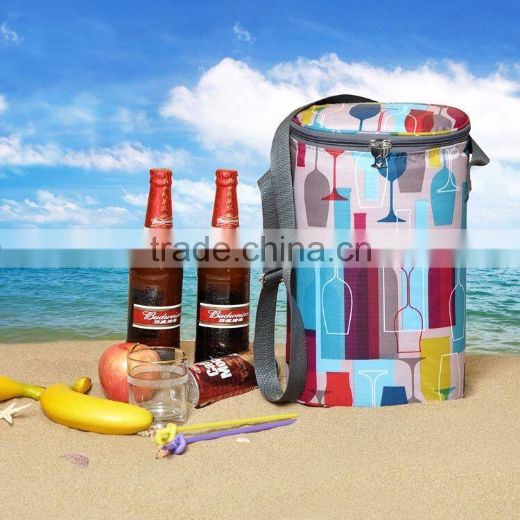 two bottles outdoor picnic insulated cooler wine cooler bag
