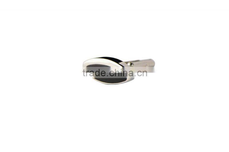 Cheap 316L Steel Men's Cufflink Black Plating Stainless Steel Cufflink Stone Inlay