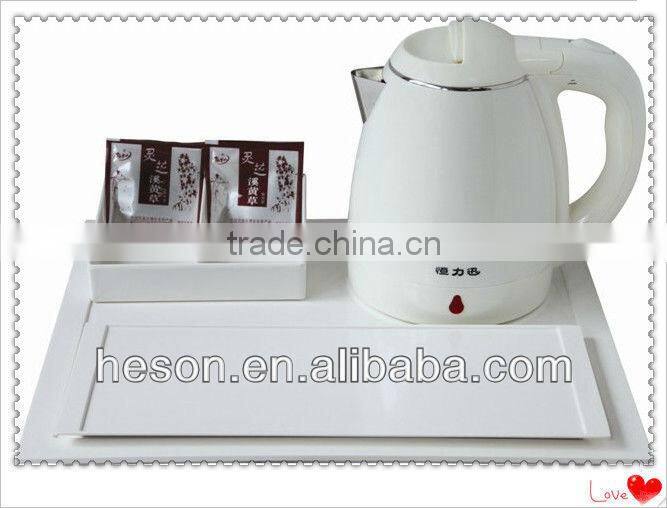 B-K12 Turkish tea kettle set with tray black melamine tray set