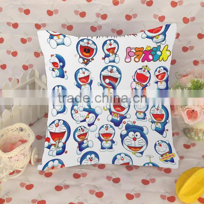 Custom Doraemon throw pillow printing , customize printed Doraemon throw pillow