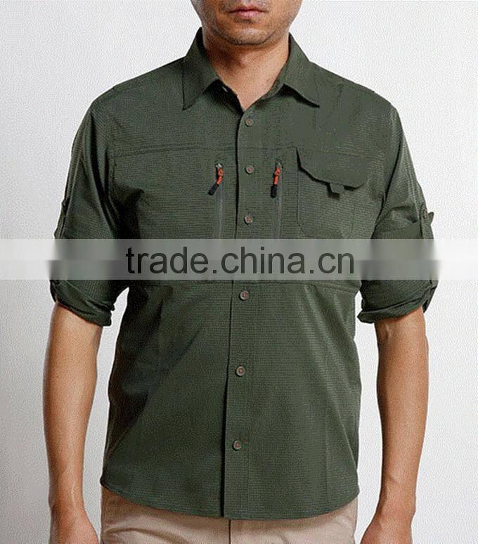 2016 Latest new tech fishing shirts for mens