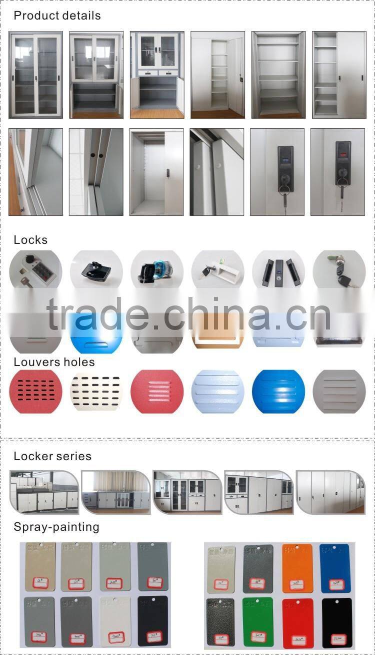 Full Height lockable 4 shelf book almirah design