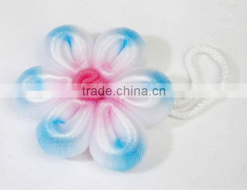 Promote product colorful Bath sponge flowers shape
