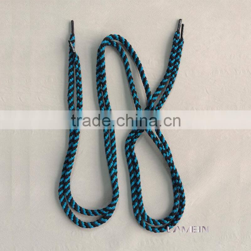 Striped shoe lace string rope belt decorative woven tape