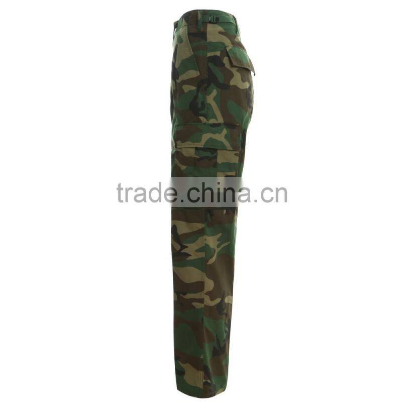 Cheap BDU woodland camo cargo pants