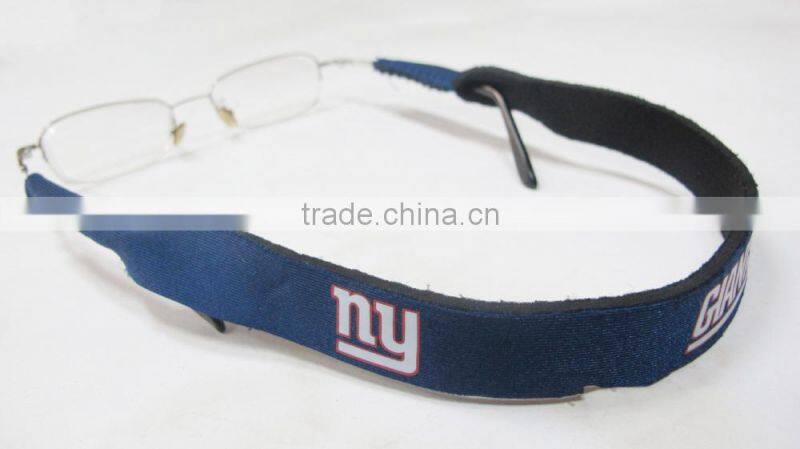 Silkscreen printing or heat transfer printing neoprene glasses belt