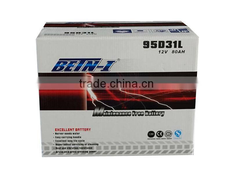 high capacity japan brands 95D31L Japan Car Battery in stock