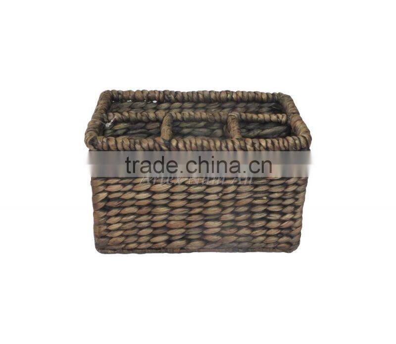 New designs! Rectangular water hyacinth basket/storage basket/ decorative basket with 2 handle