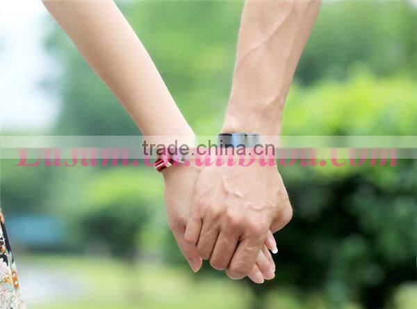 Metal clasp for leather bracelet,heart leather bracelet for couple