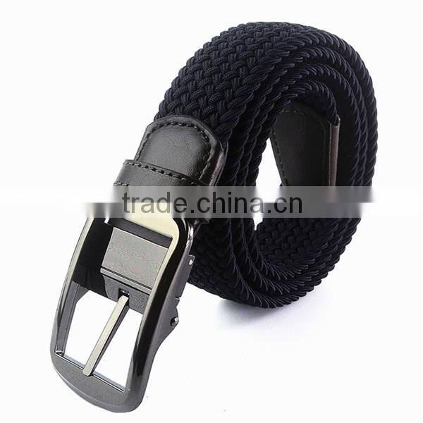 First Layer Leather High Quality Braided Elastic Golf Men's Belt