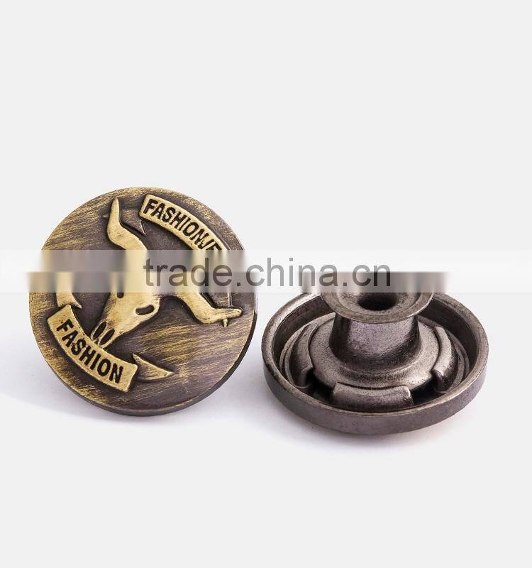 Fashion garment metal button womens clothing sewing buttons shank buttons